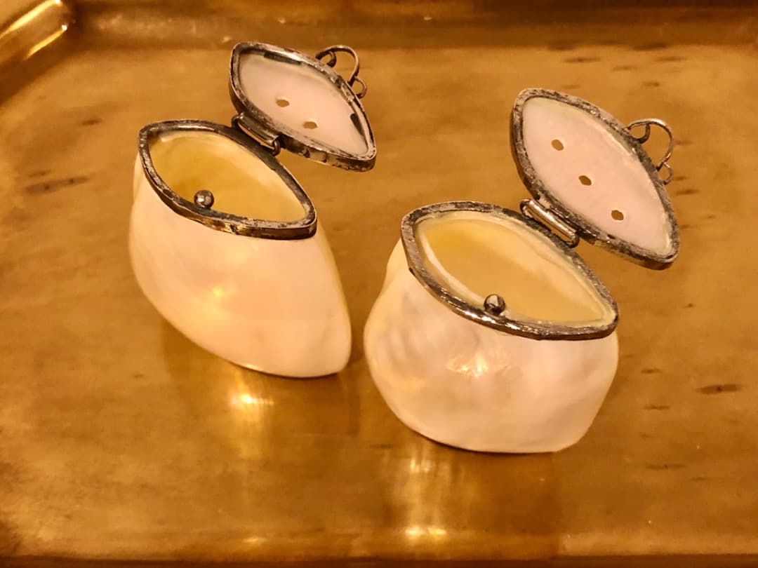 M6 マザーオブパール ヴィンテージ 調味入れ ソルト&ペッパー