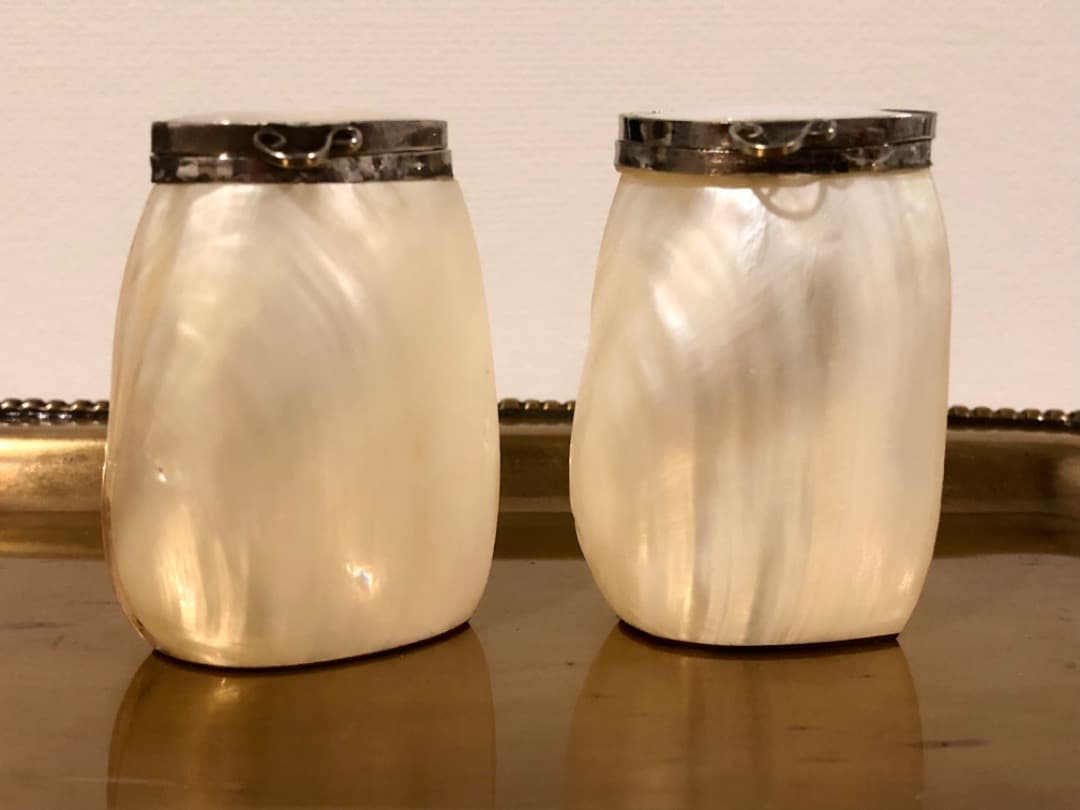 M6 マザーオブパール ヴィンテージ 調味入れ ソルト&ペッパー