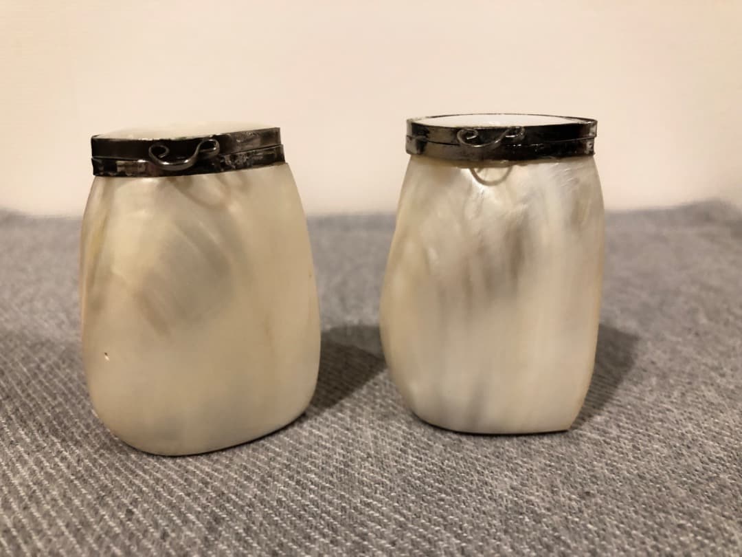 M6 マザーオブパール ヴィンテージ 調味入れ ソルト&ペッパー