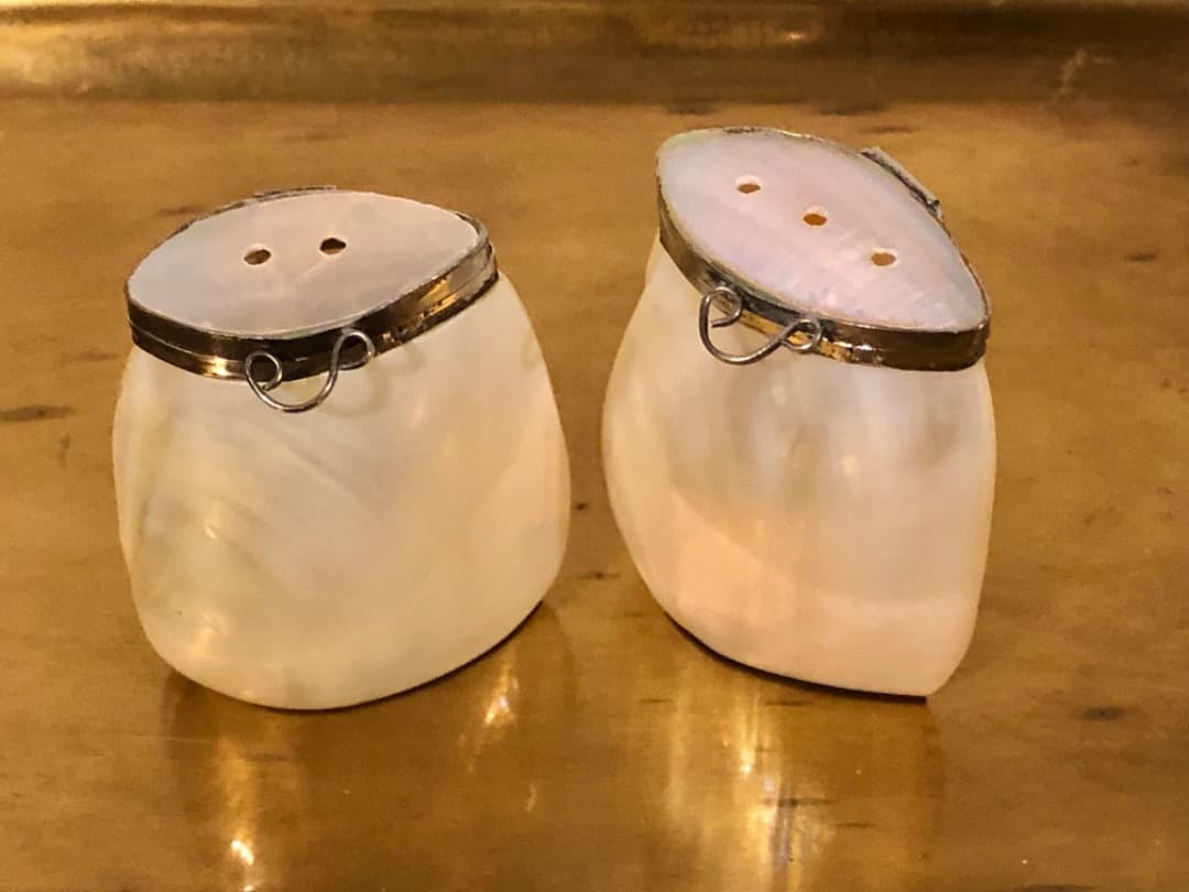 M6 マザーオブパール ヴィンテージ 調味入れ ソルト&ペッパー