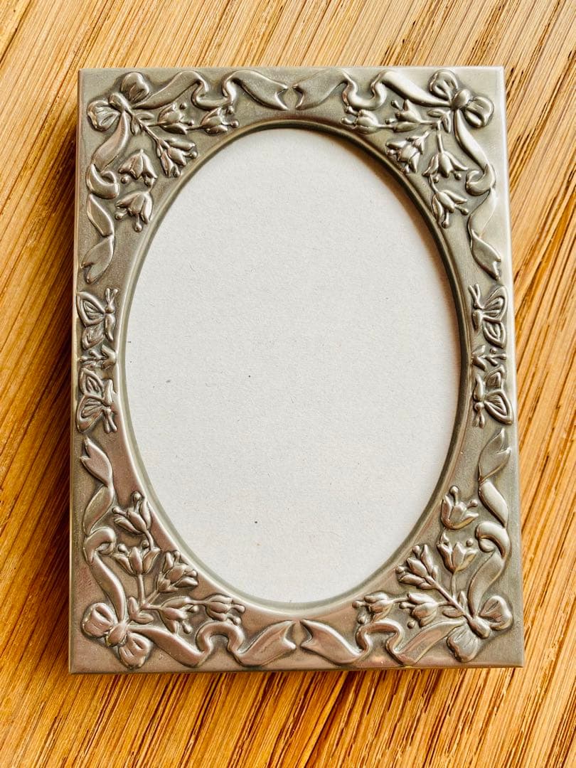 フランスアンティーク 写真立て リボン フラワー フォトスタンド