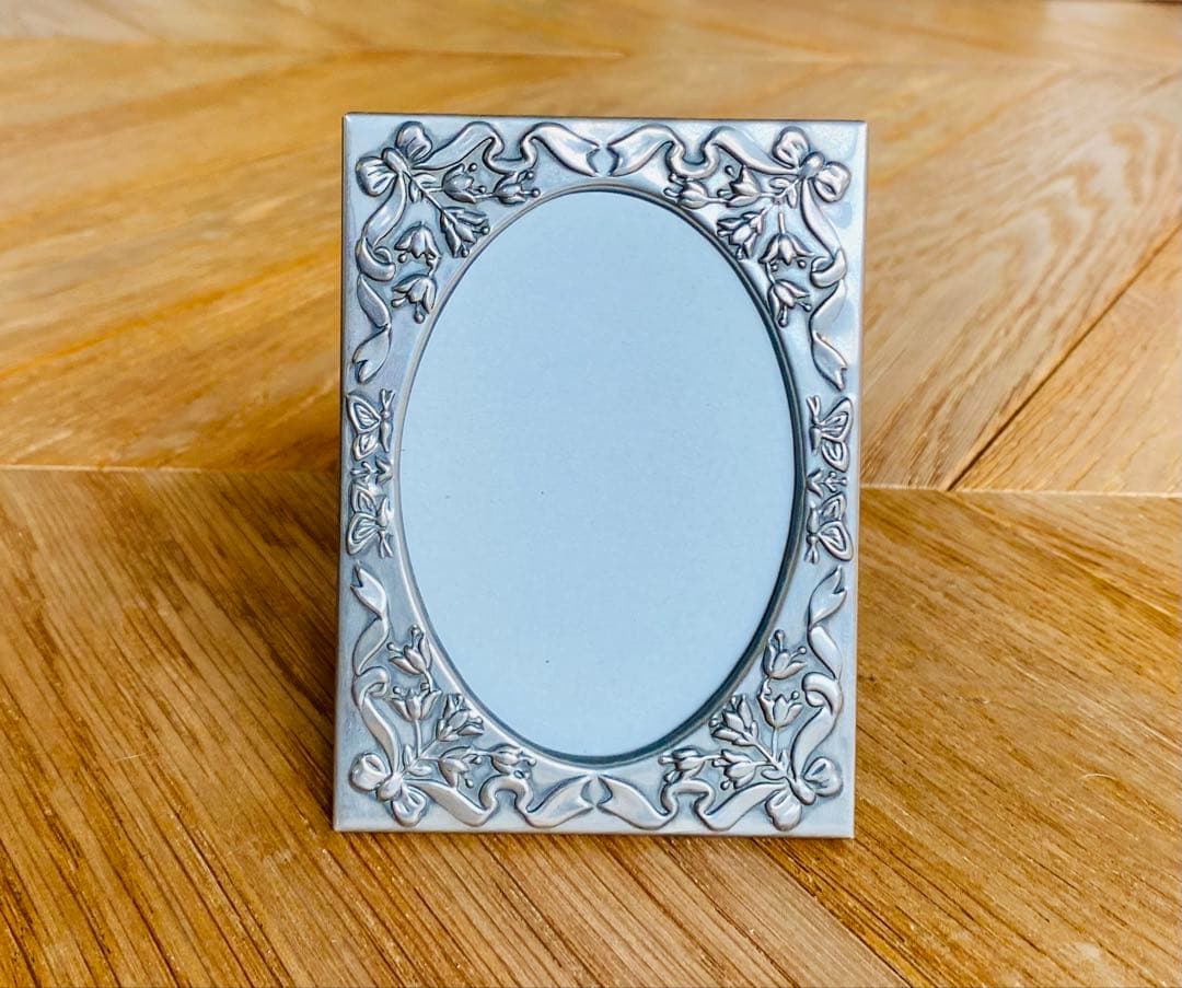 フランスアンティーク 写真立て リボン フラワー フォトスタンド