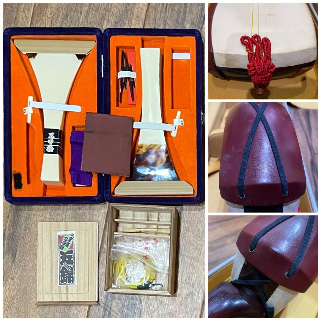 津軽三味線 高級 五錦 道男 太棹 金細 三味線 中古 民謡 和楽器の和音堂