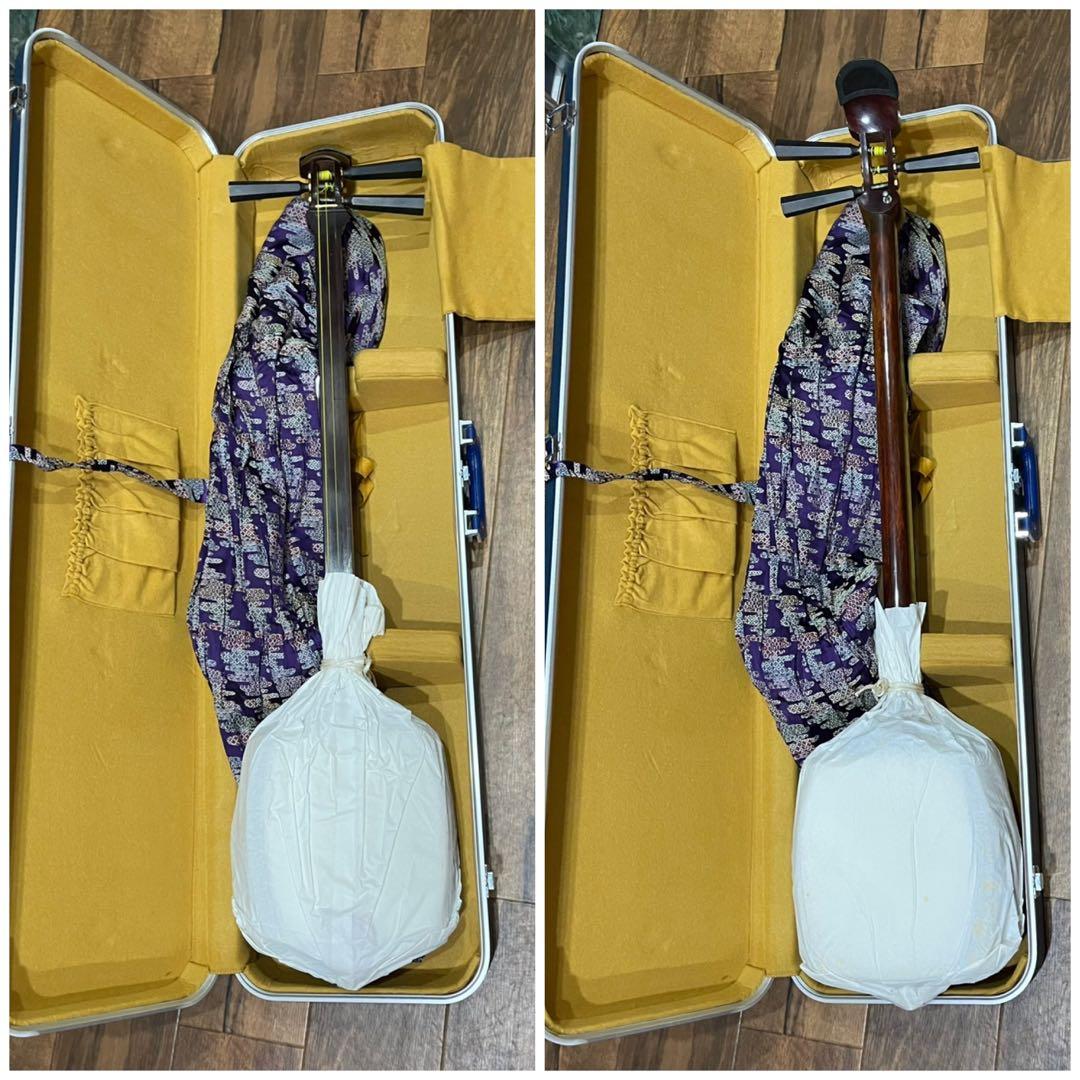 津軽三味線 高級 五錦 道男 太棹 金細 三味線 中古 民謡 和楽器の和音堂