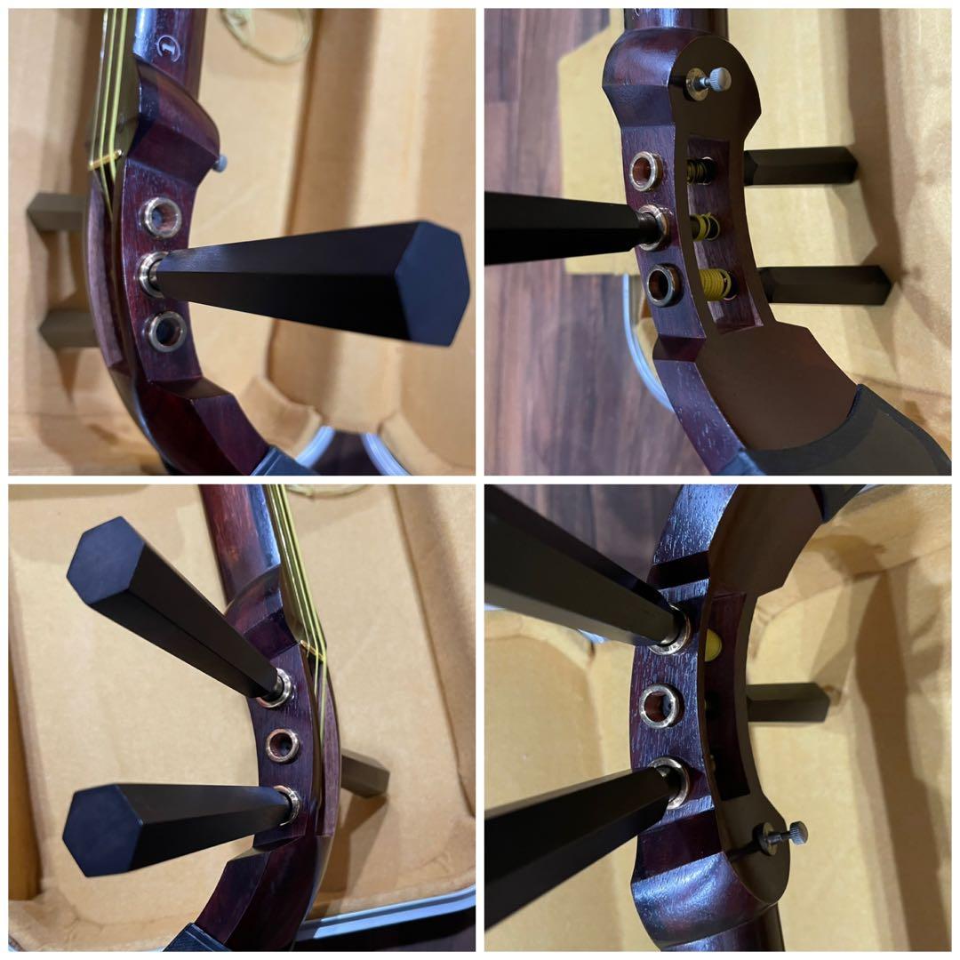 津軽三味線 高級 五錦 道男 太棹 金細 三味線 中古 民謡 和楽器の和音堂