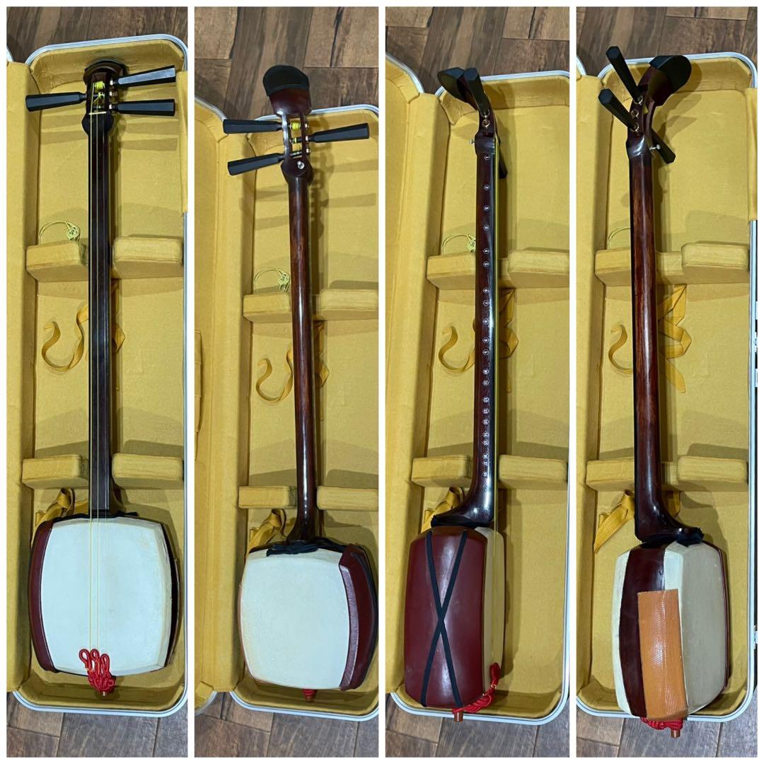 津軽三味線 高級 五錦 道男 太棹 金細 三味線 中古 民謡 和楽器の和音堂