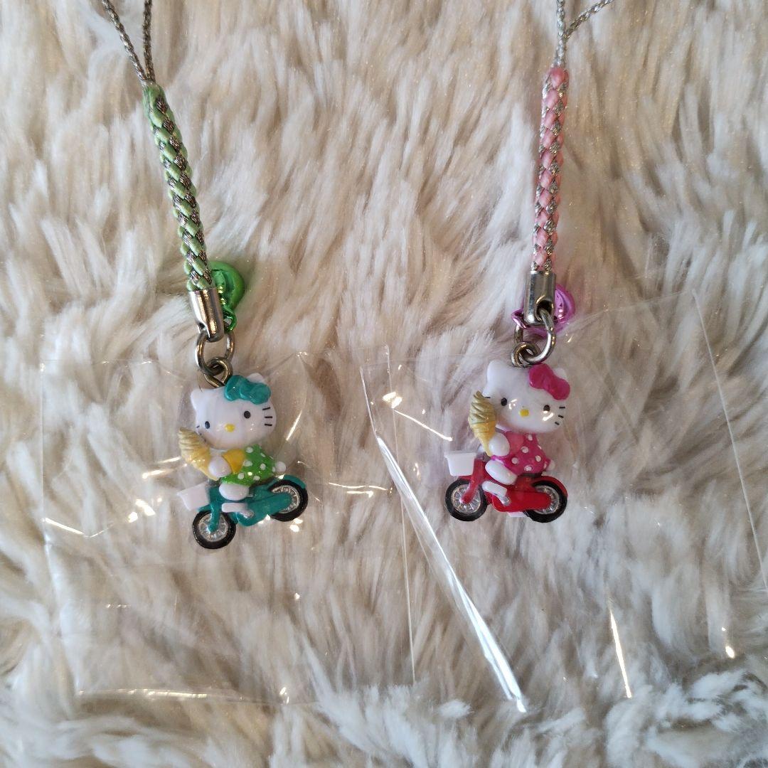 ご当地キティ 軽井沢限定 自転車 ペア 根付けストラップ 2つセット レア