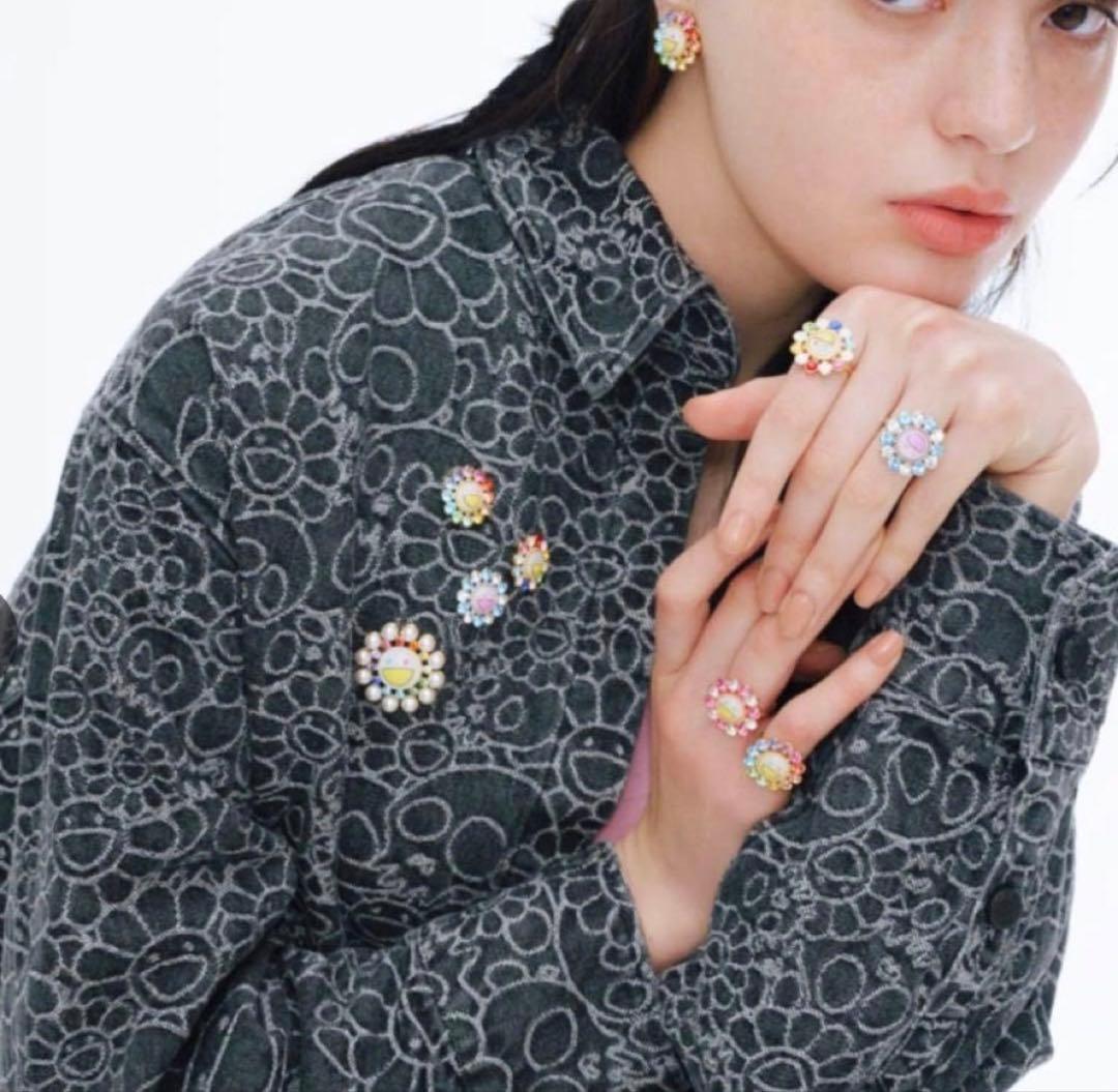 カイカイキキ 村上隆 フラワーピンズ ピンクxホワイト ピンバッジ