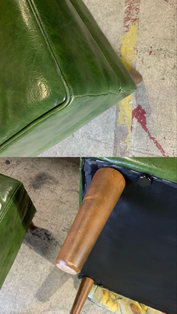 H425\" niko and コーナーソファ L字型 合皮 グリーン