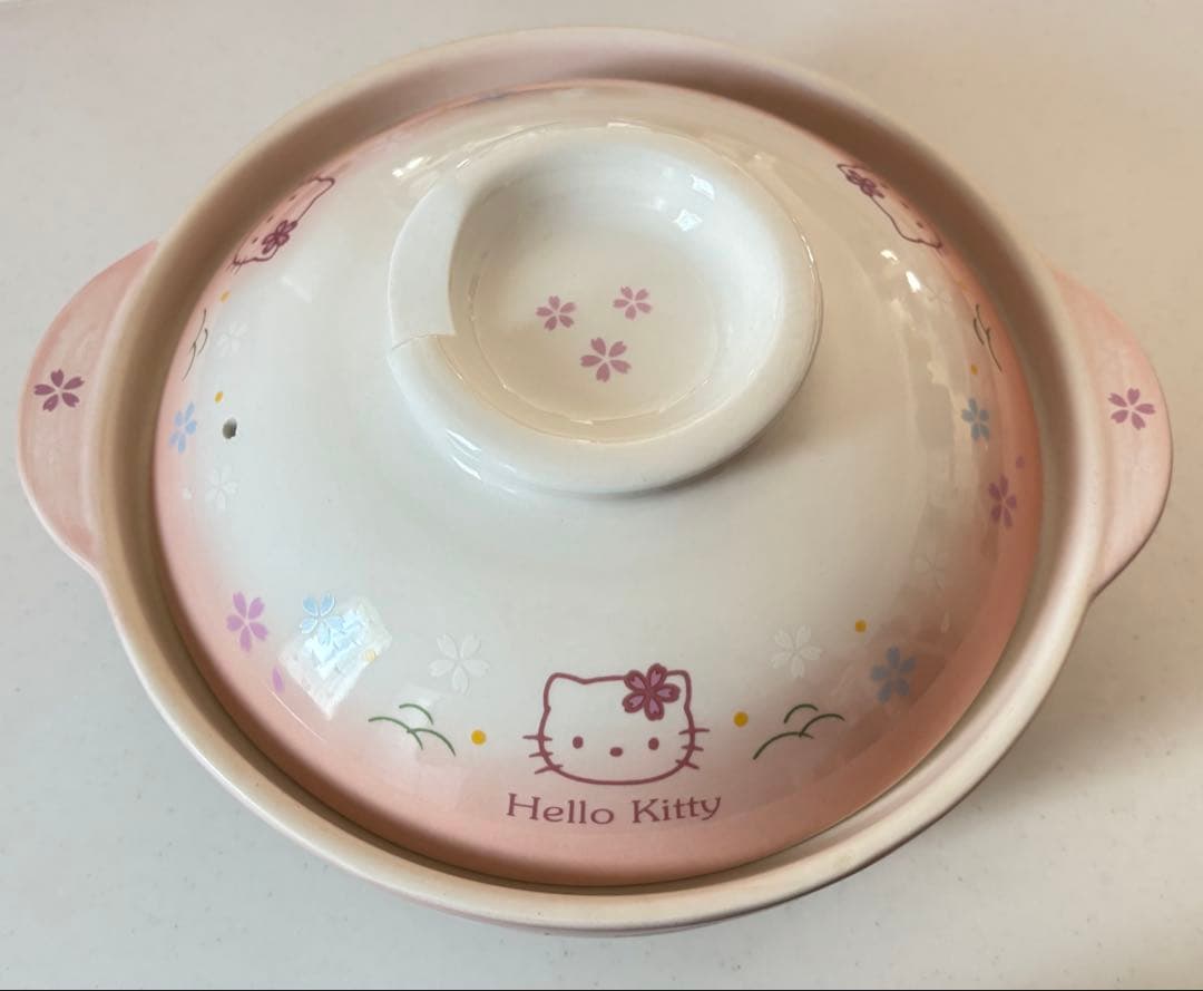 Sanrio　サンリオ　スケーター　ハローキティ　陶器製　土鍋　9号　激レア