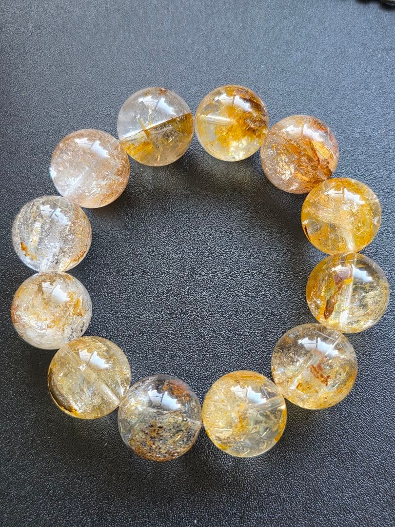 19mm✨　大玉　エレスチャルクォーツ　ブレスレット