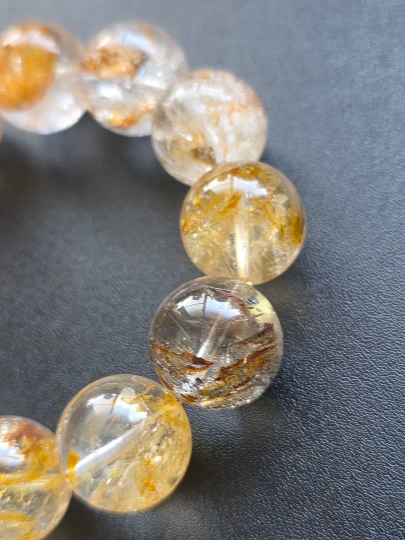 19mm✨　大玉　エレスチャルクォーツ　ブレスレット