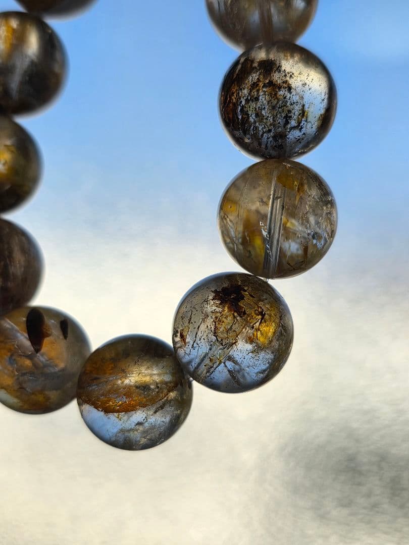 19mm✨　大玉　エレスチャルクォーツ　ブレスレット