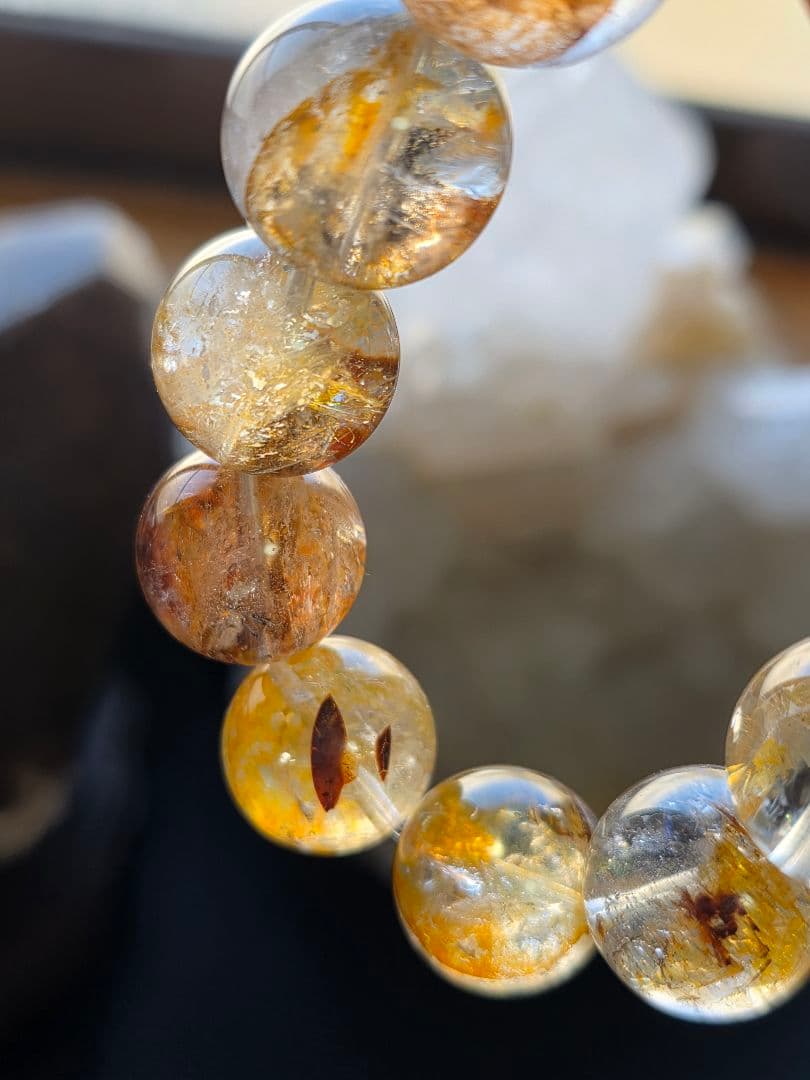 19mm✨　大玉　エレスチャルクォーツ　ブレスレット