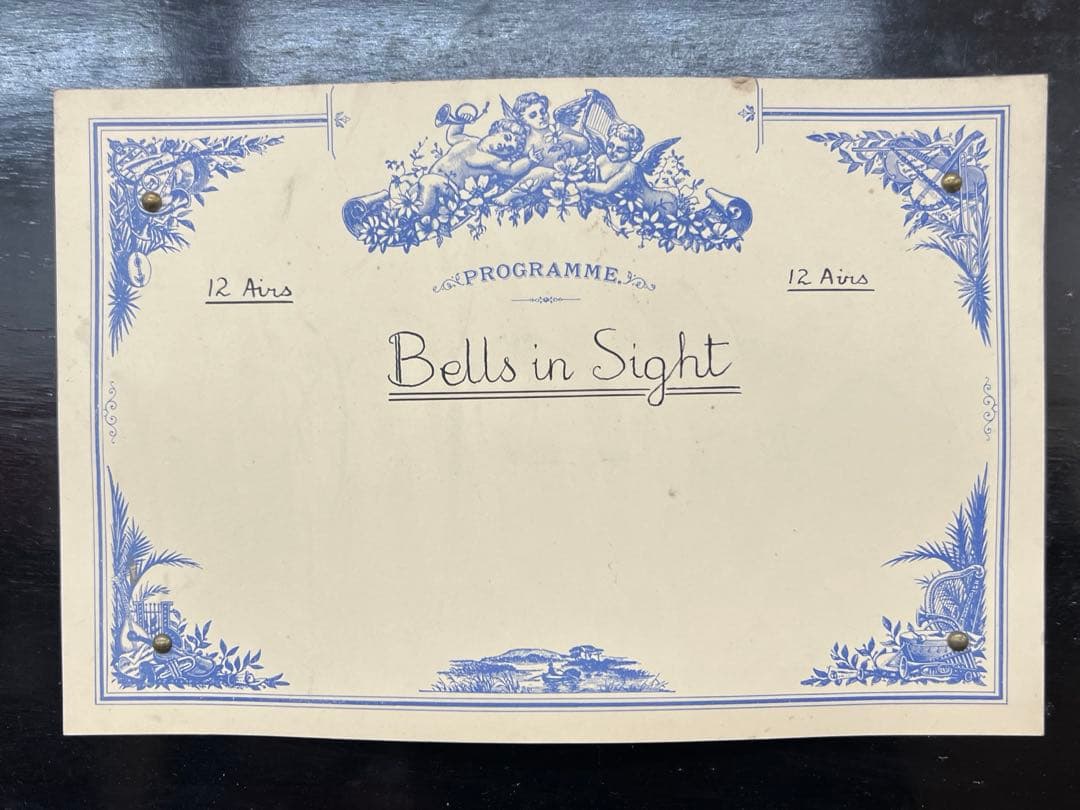 可動品約65弁ベル六個12曲極太超特大オルゴール約23kg東な7-0909⭐︎2F