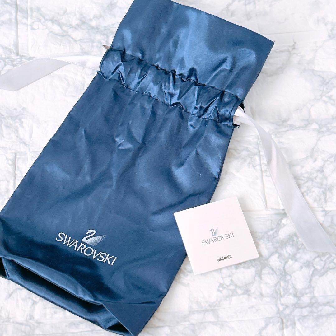 【美品】SWAROVSKI ハローキティ クリスタル　ブルーリボン