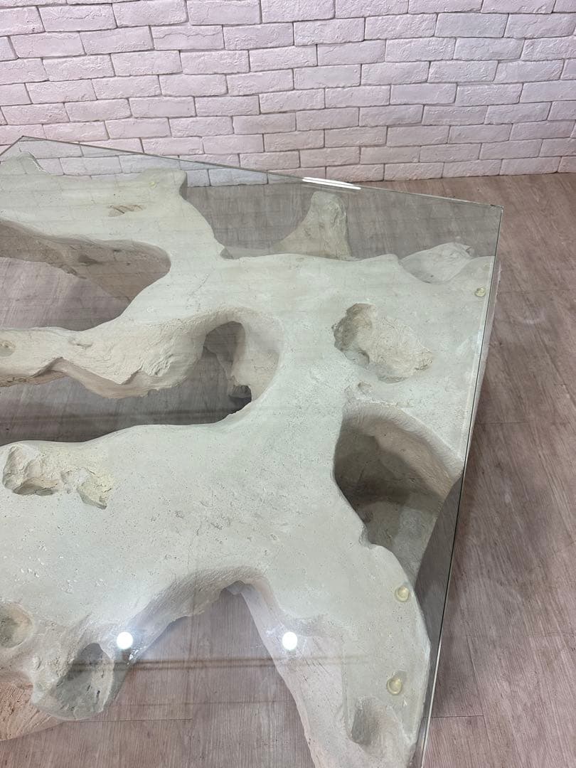 【東京都内23区配送無料】　アメリカ　輸入品　センターテーブル　ガラス　リビング