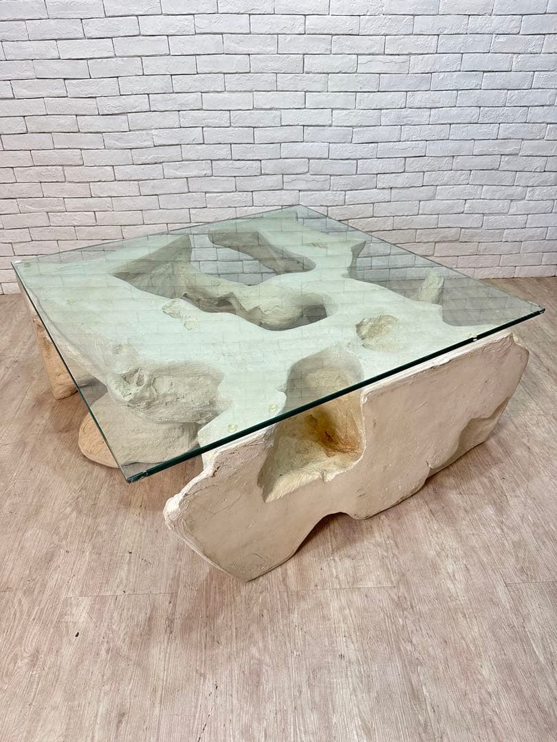 【東京都内23区配送無料】　アメリカ　輸入品　センターテーブル　ガラス　リビング