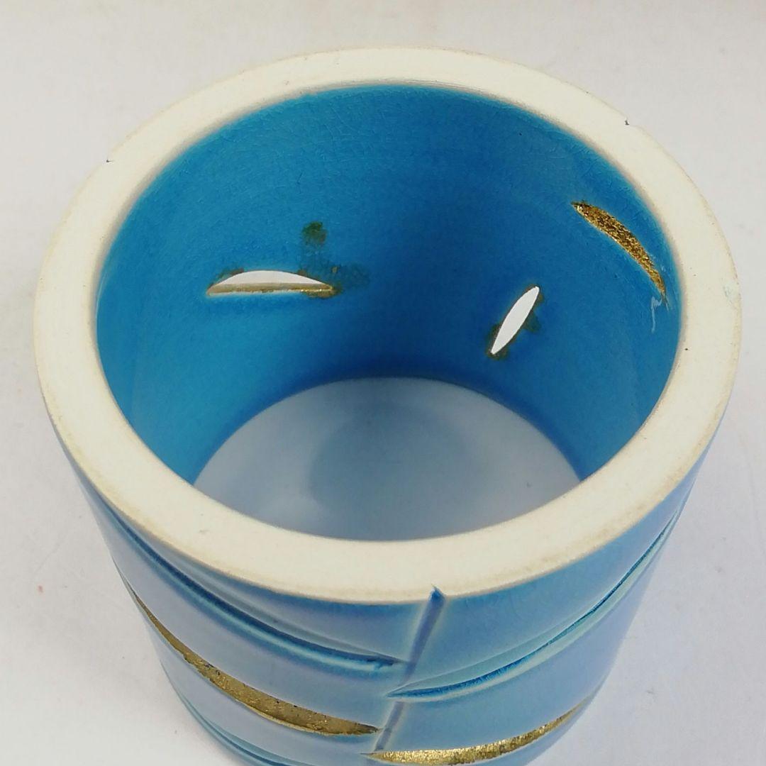 W9 蓋置 『芦透 蓋置』『竜谷窯 宮川香雲 造』 共箱 茶道具