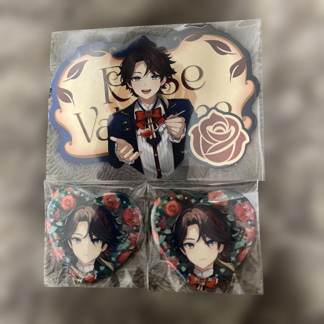 三枝明那 にじさんじ Rose Valentine ハート缶バッジ 缶バッジ - メルカリ