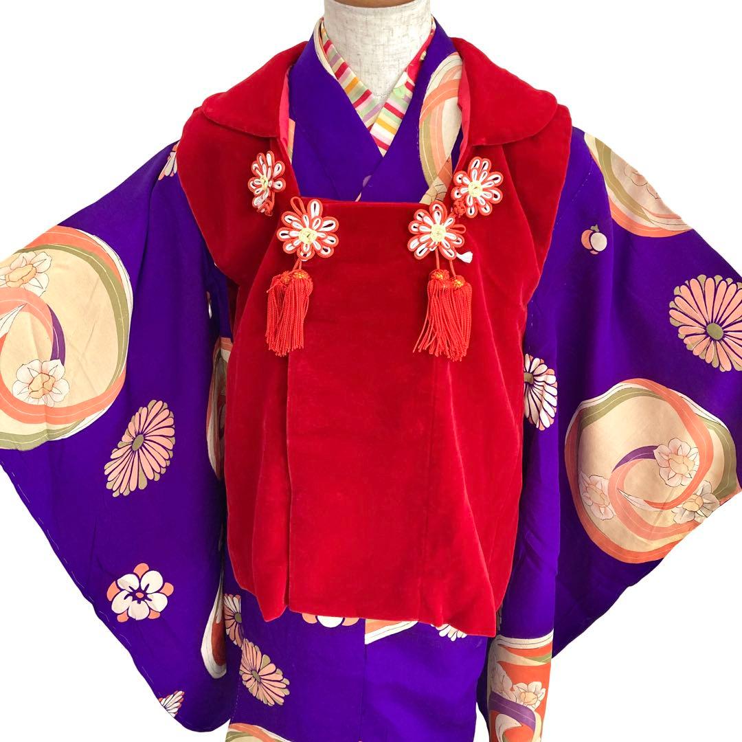 アンティーク3歳 女の子 子供着物 七五三 アンティーク着物 NO5