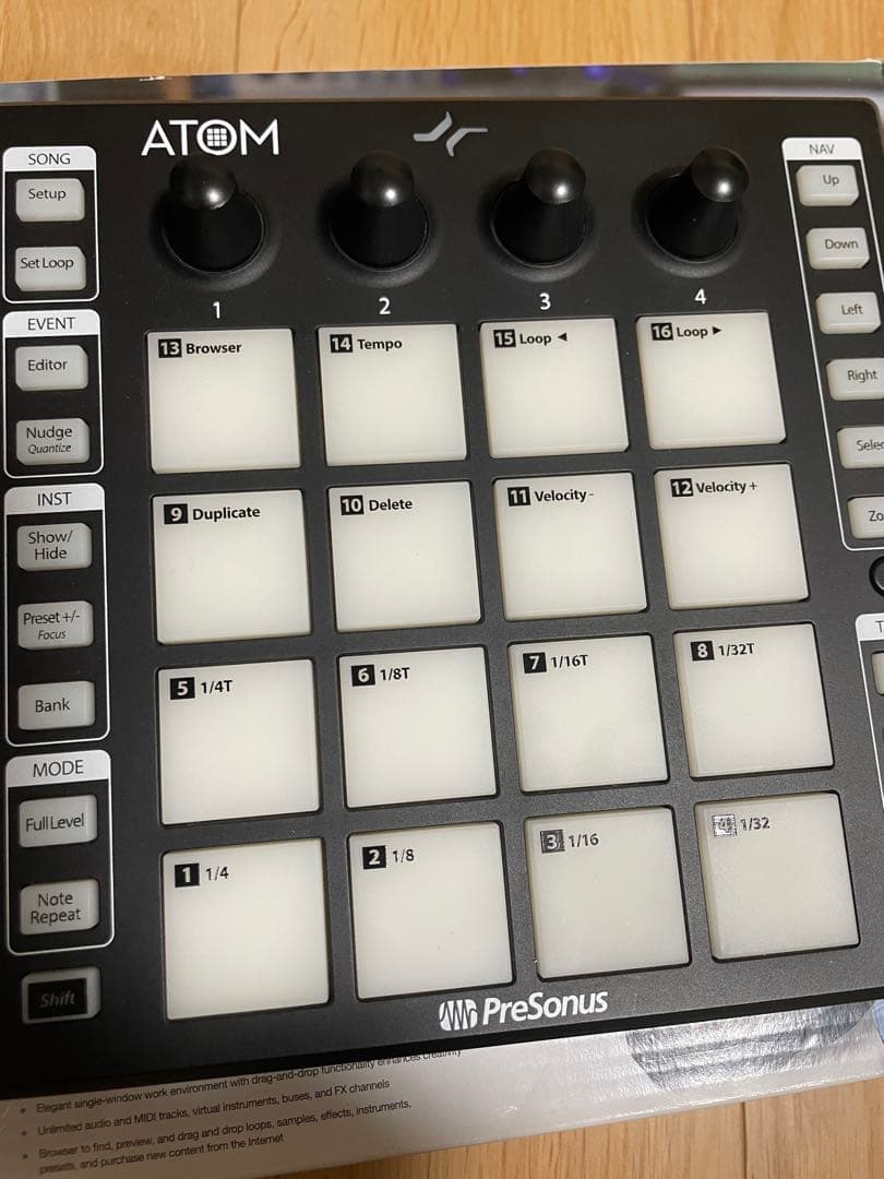 PreSonus ATOM MIDIパッド コントローラー