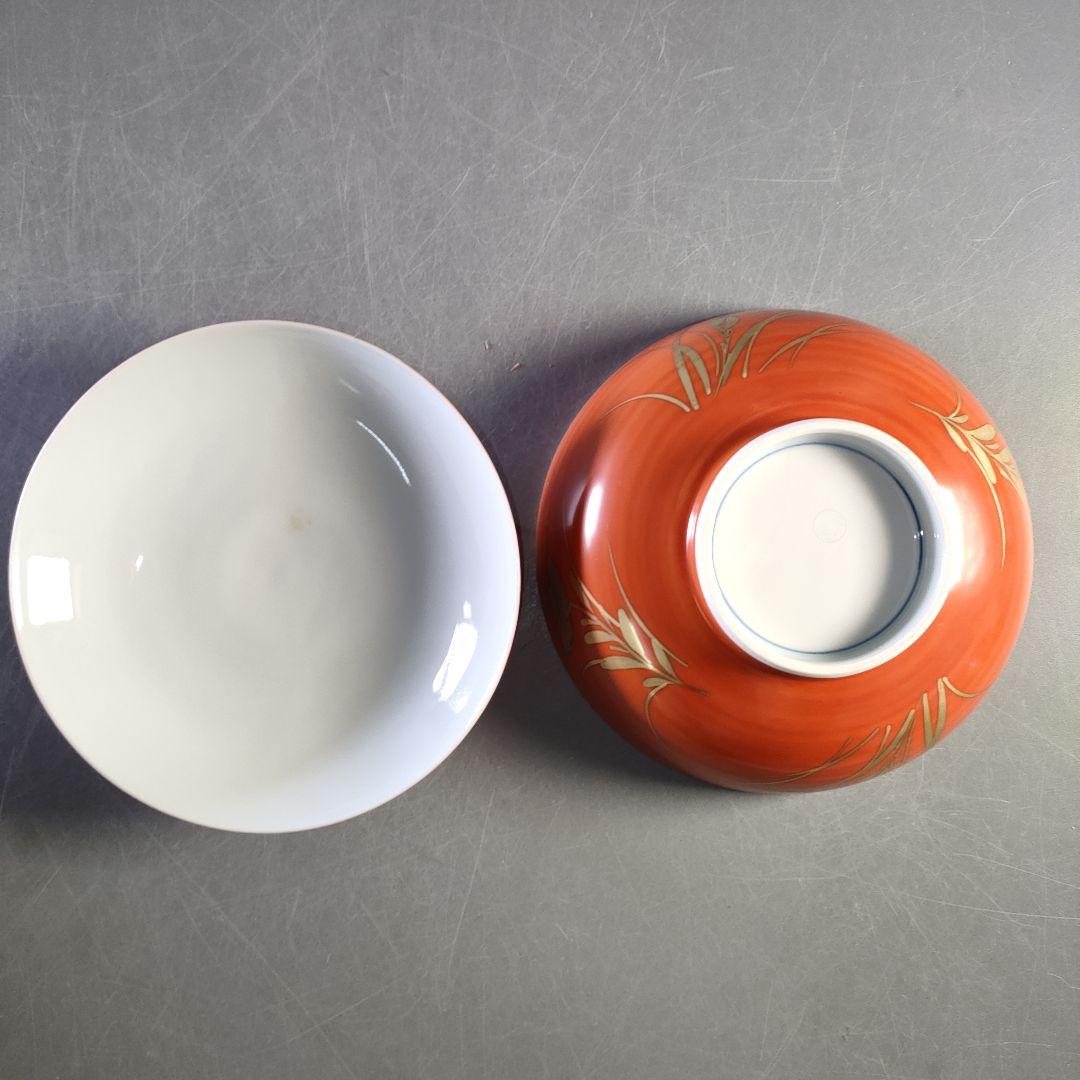 A1277-10/幸兵衛窯/加藤卓男/金欄手蓋向付5客/蓋茶碗/茶道具/懐石道具