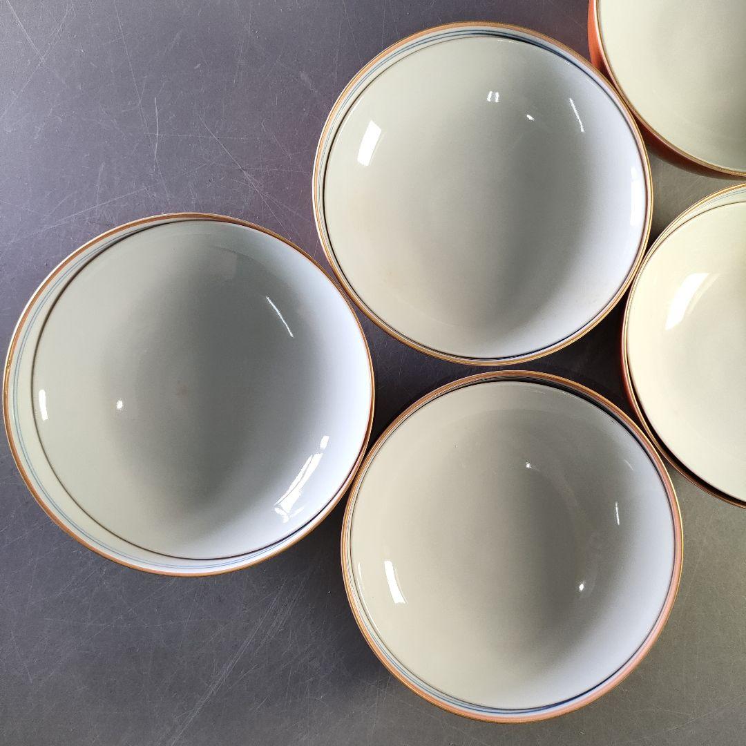 A1277-10/幸兵衛窯/加藤卓男/金欄手蓋向付5客/蓋茶碗/茶道具/懐石道具