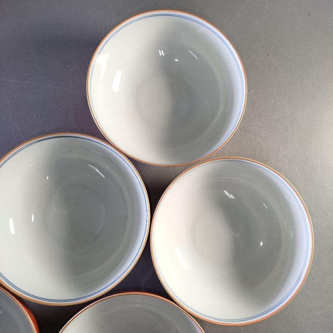 A1277-10/幸兵衛窯/加藤卓男/金欄手蓋向付5客/蓋茶碗/茶道具/懐石道具