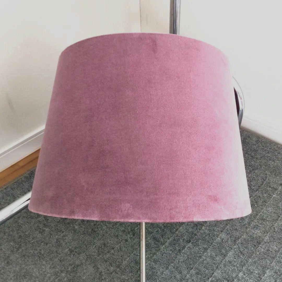 ドラムシェード　天井照明　ルームランプ　ライト　パープル　ベロア　ヴィンテージ