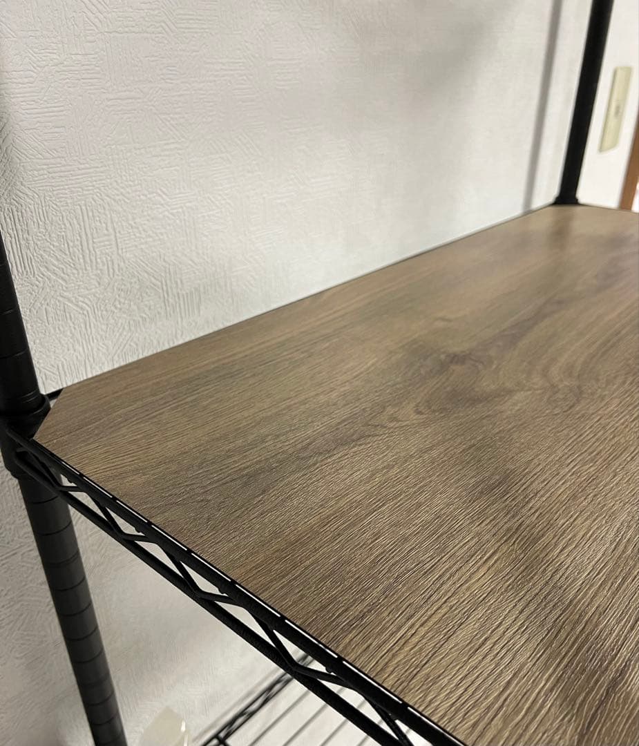 【美品】ルミナス ノワール 5段 スチールラック & ウッドシート