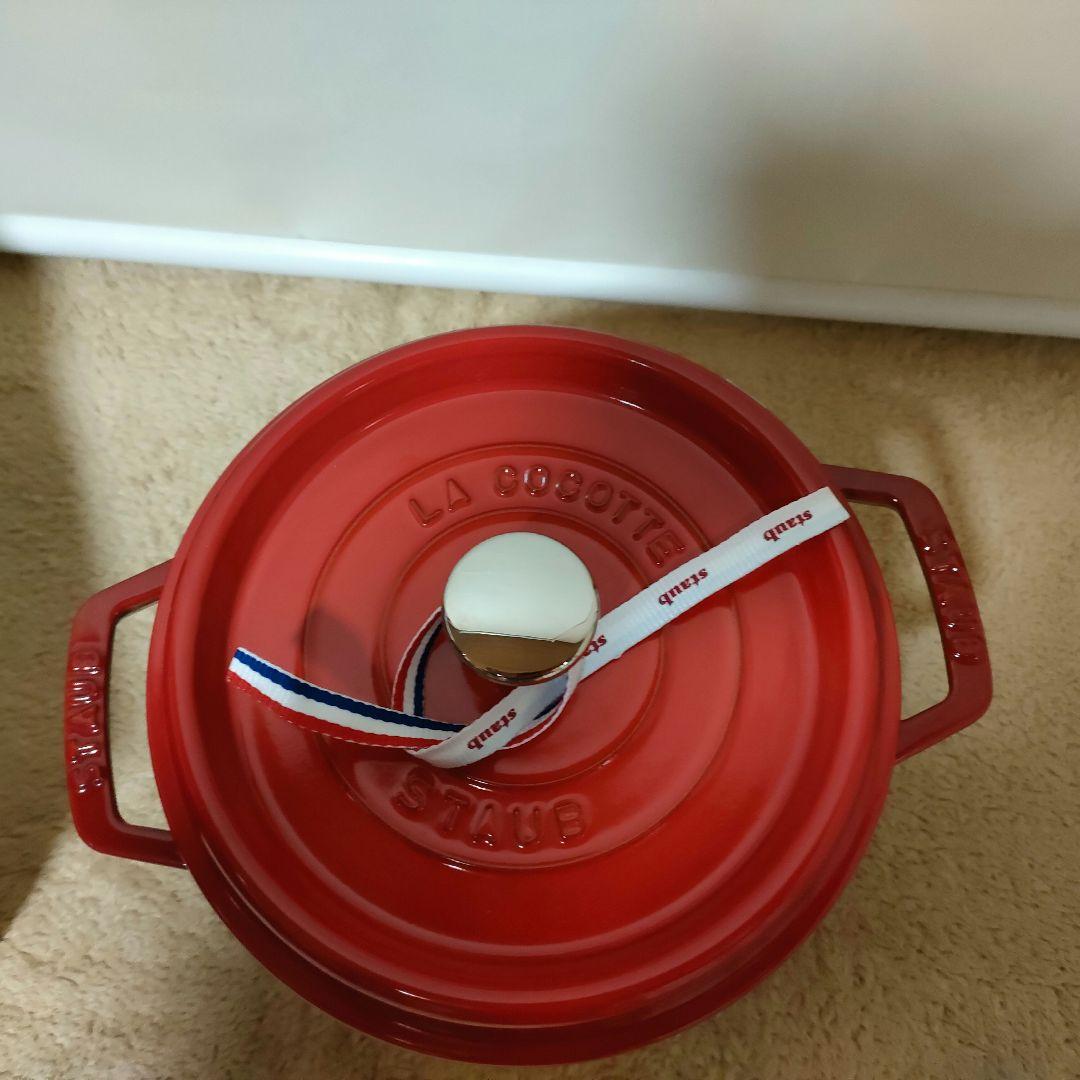 STAUB（ストウブ）グランドココット 20cm チェリー（ハート型ノブ仕様）