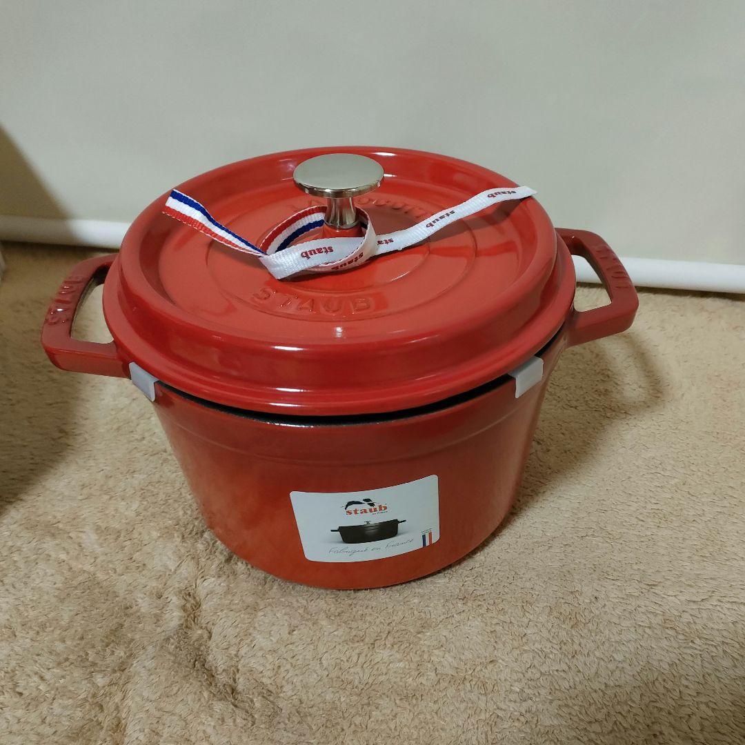 STAUB（ストウブ）グランドココット 20cm チェリー（ハート型ノブ仕様）