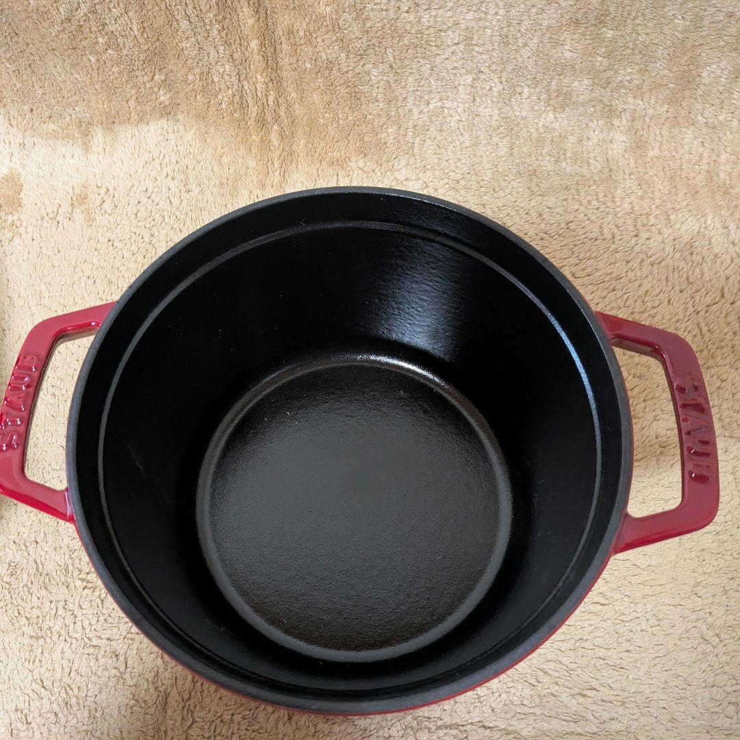 STAUB（ストウブ）グランドココット 20cm チェリー（ハート型ノブ仕様）