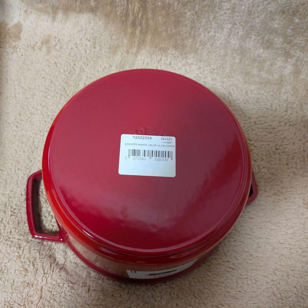 STAUB（ストウブ）グランドココット 20cm チェリー（ハート型ノブ仕様）