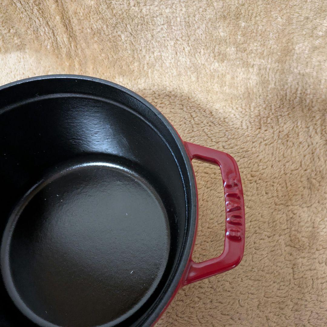 STAUB（ストウブ）グランドココット 20cm チェリー（ハート型ノブ仕様）