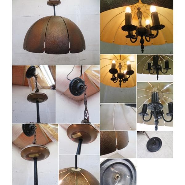 ヴィンテージ■山田照明■レトロ■ペンダントライト■キャンドルライト■スチール