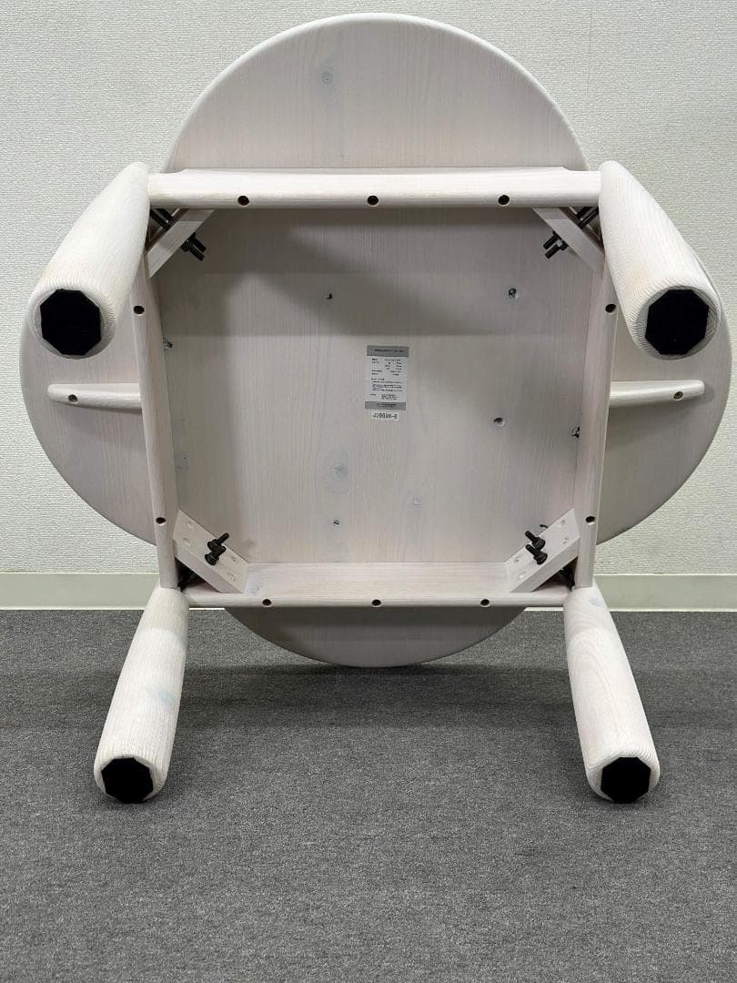 広松木工■WFキッズハイテーブル077　ホワイト　ヒノキ無垢材　センターテーブル