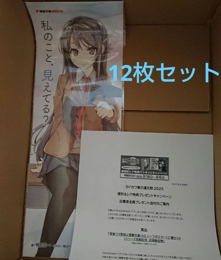 青春ブタ野郎シリーズ A3ハーフポスター12枚セット 青春ブタ野郎