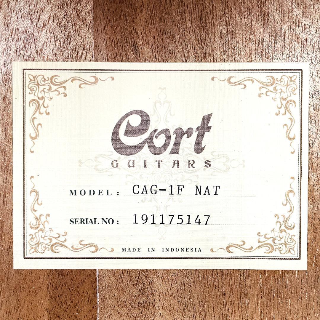 Cort CAG-1F NAT 単板風サウンド 小ぶりボディ 弦高低め【整備品