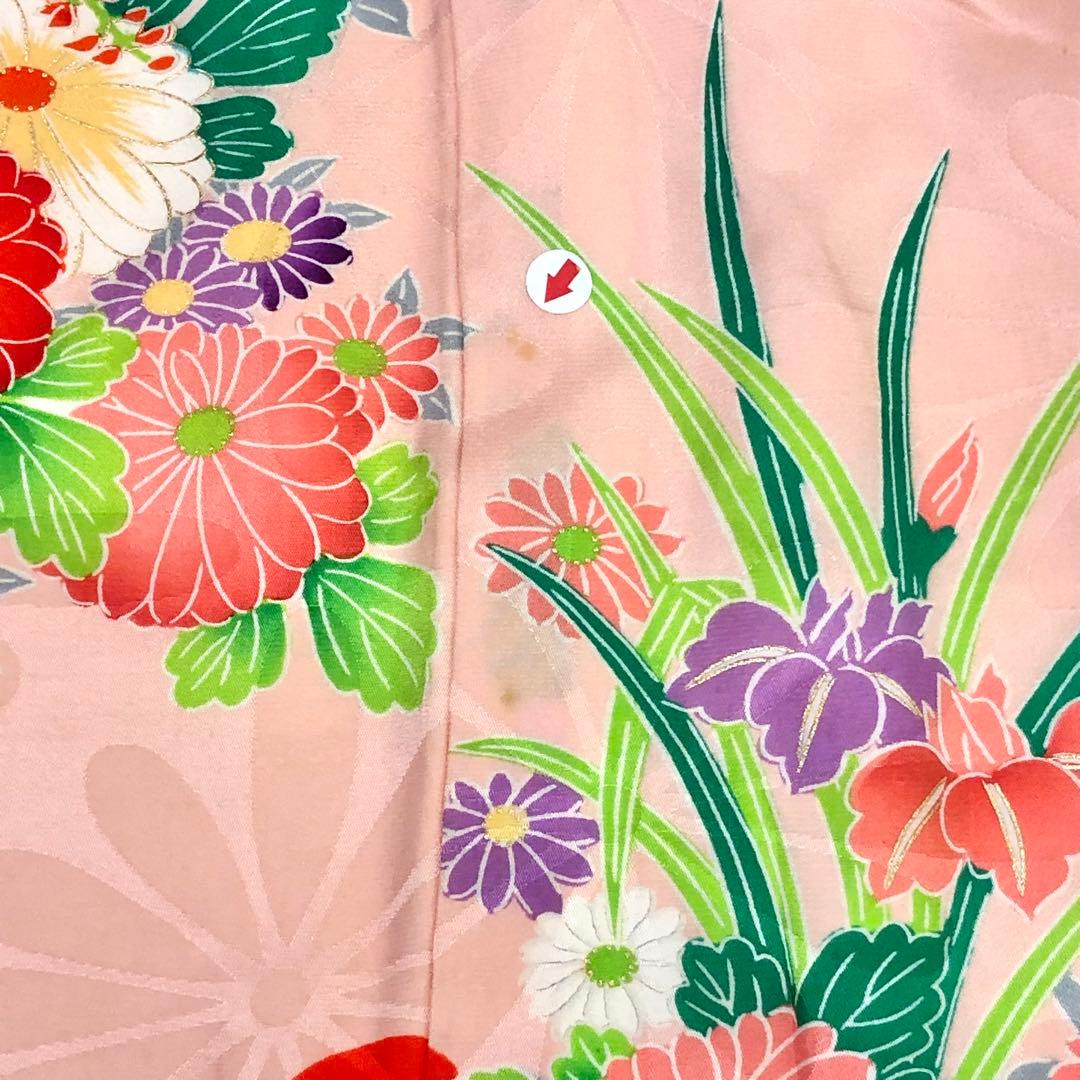 子供着物 お宮参り 七五三 祝着 襦袢付 鳥 花柄模様 金駒刺繍 CK-7388