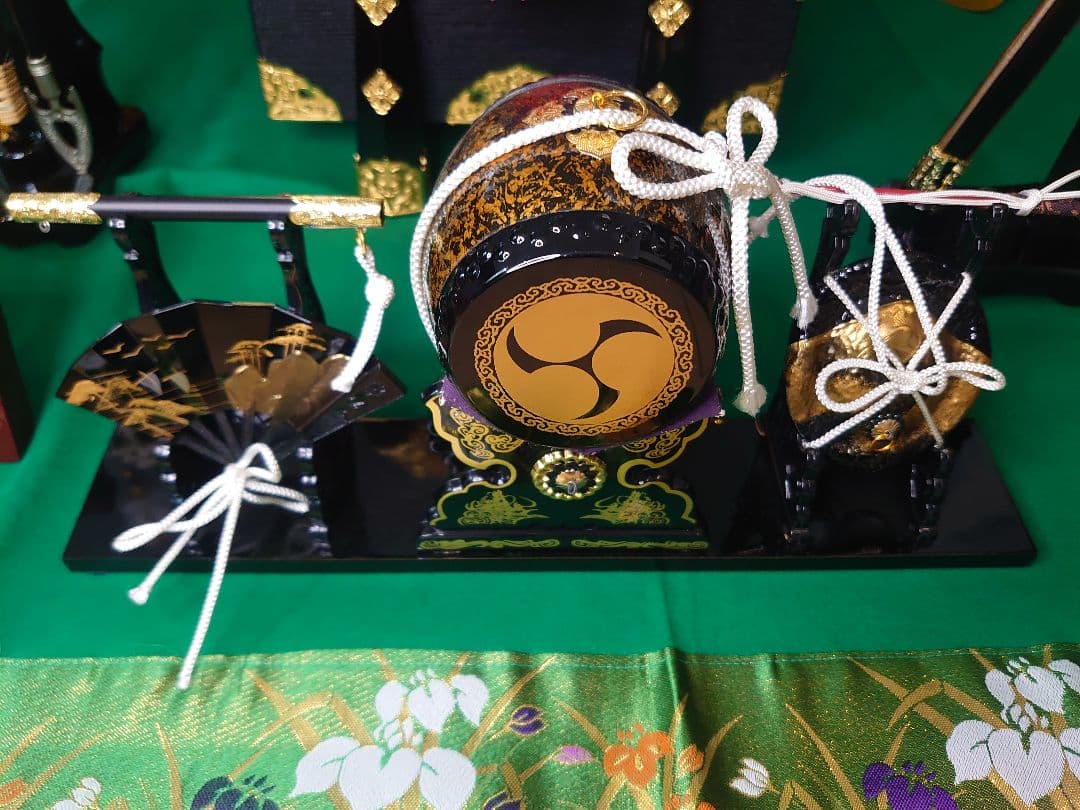 五月人形  正絹威 兜  秀月作 美品