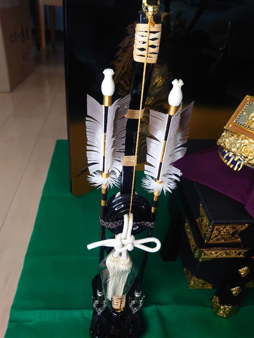 五月人形  正絹威 兜  秀月作 美品