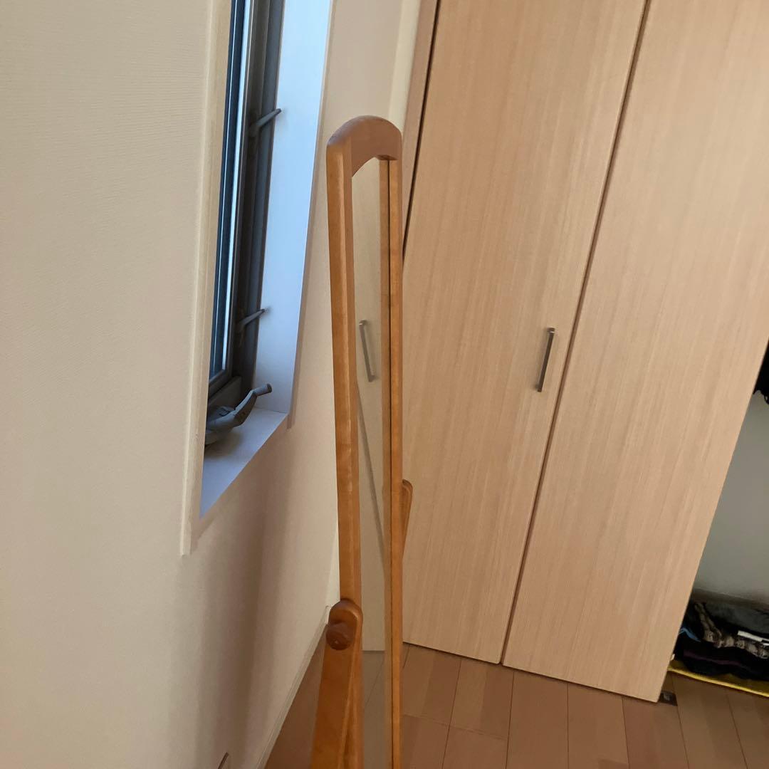 ニトリ　NITORI 木製キャスター付き　全身鏡　全身ミラー