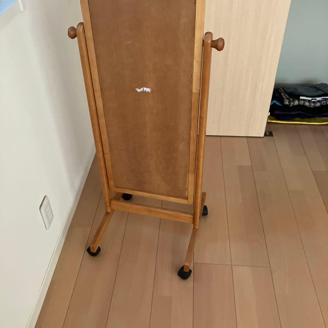 ニトリ　NITORI 木製キャスター付き　全身鏡　全身ミラー