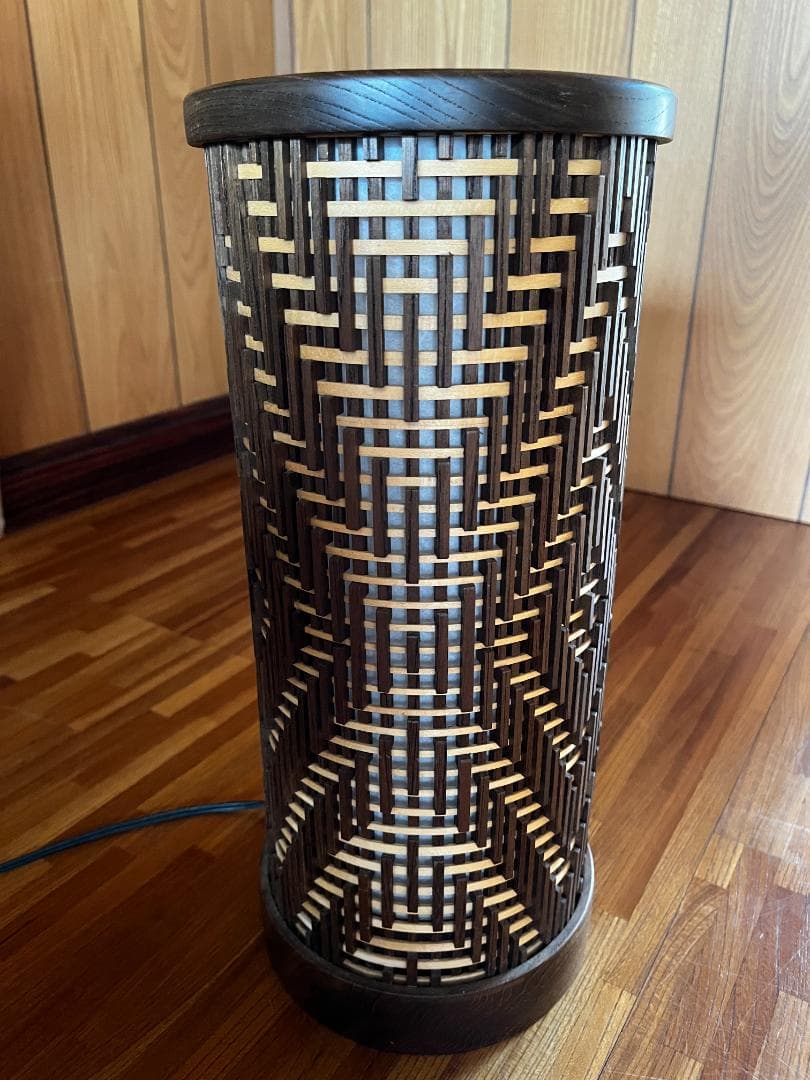 長山工芸 南部細目組紋様細工 行燈フロアライト