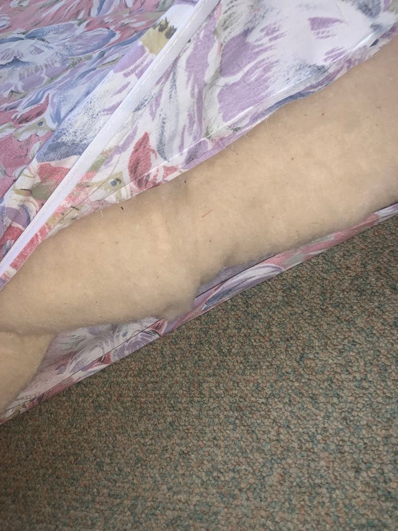 西川マチ付シングルロング敷布団100x200xマチ10cm同柄カバー付綿100%