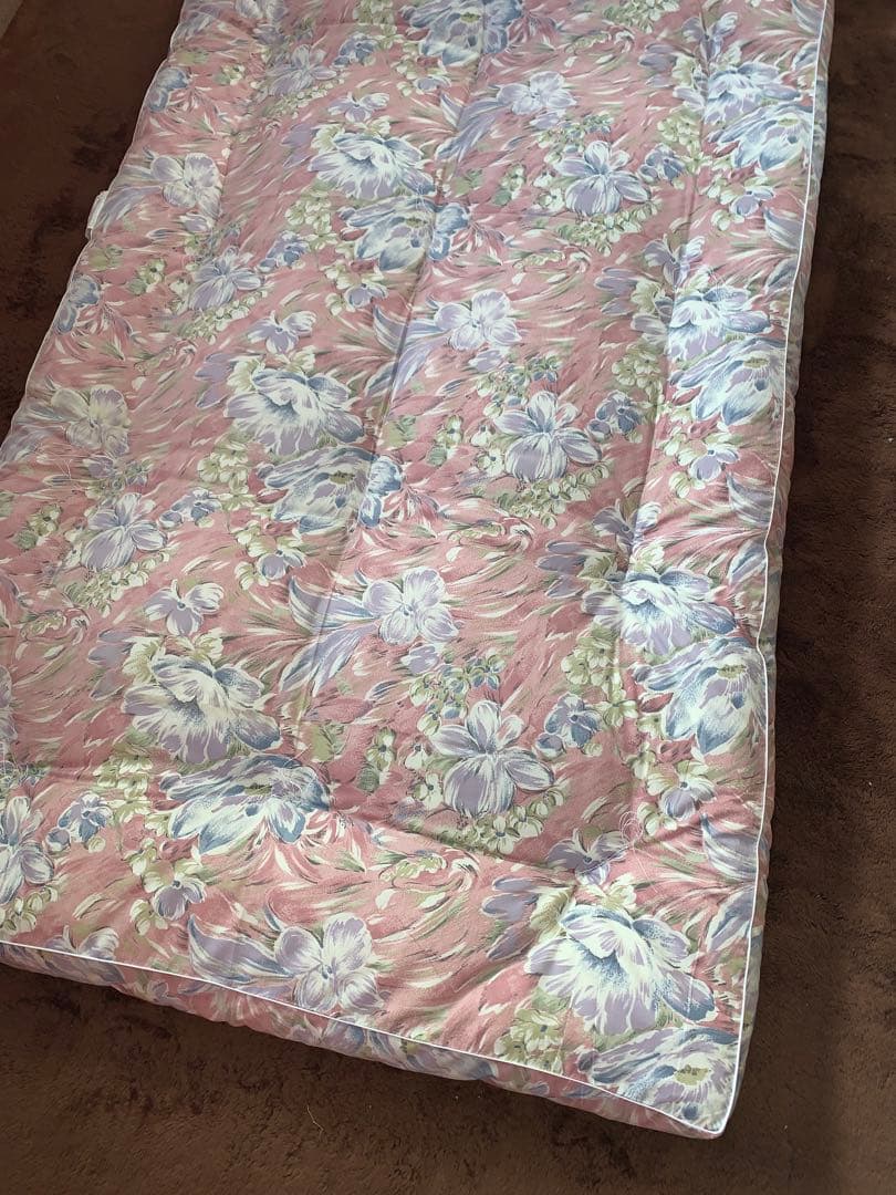 西川マチ付シングルロング敷布団100x200xマチ10cm同柄カバー付綿100%