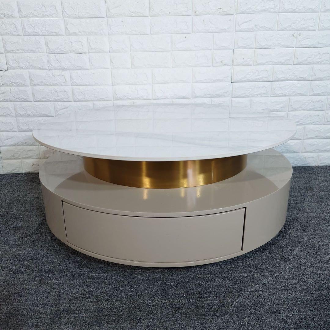 リビングテーブル ローテーブル コーヒーテーブル 大理石調 机 J032