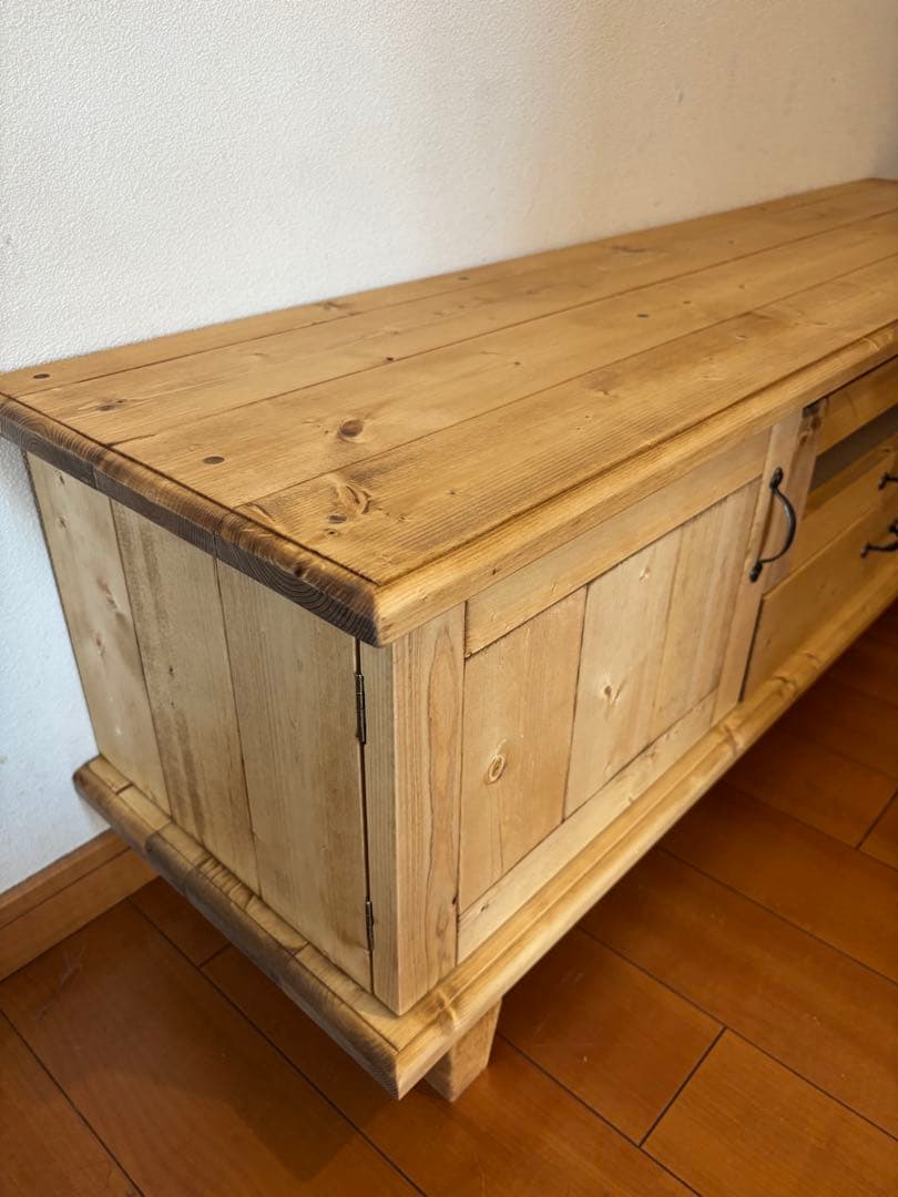 テレビ台 AVボード ハンドメイド120cmサイズ パイン無垢材